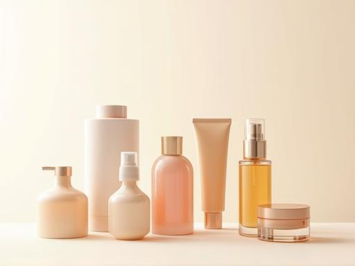 Collection of high-quality cosmetic product bottles displayed elegantly, representing diverse formulations and our product range.